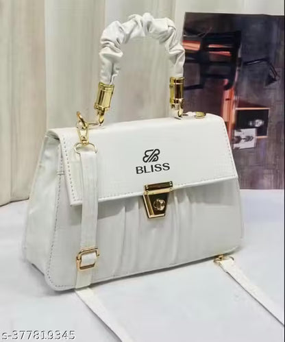 Graceful Stylish Slingbags Luxury High Quality PU Leather Women Shoulder Bag (White)