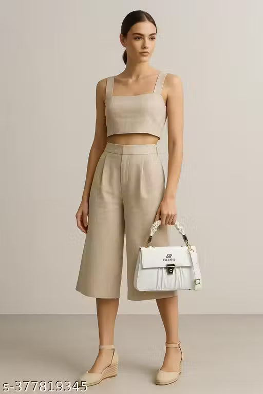 Graceful Stylish Slingbags Luxury High Quality PU Leather Women Shoulder Bag (White)