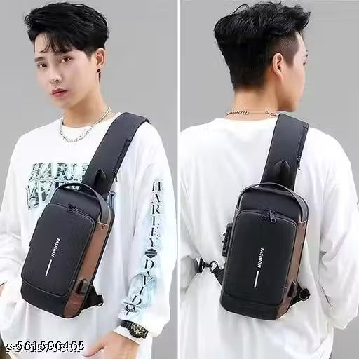 Anti Theft Backpack for Women, Sling Bag For Men CrossBody Backpack For Men Women, Anti-Theft Chest Bag With USB Charging Port, Messenger Bags, Casual Shoulder Bag, Handbag