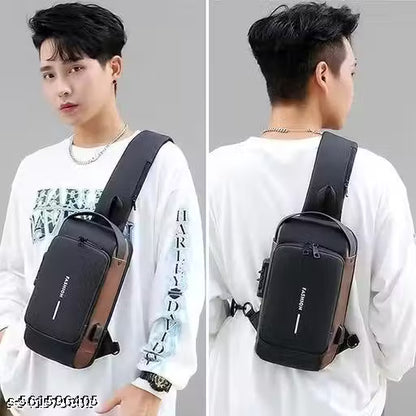 Anti Theft Backpack for Women, Sling Bag For Men CrossBody Backpack For Men Women, Anti-Theft Chest Bag With USB Charging Port, Messenger Bags, Casual Shoulder Bag, Handbag