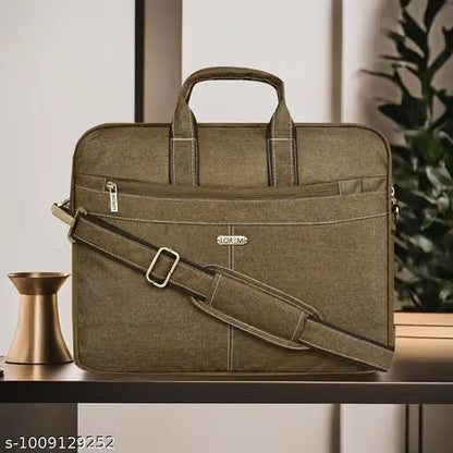 Khaki Color Linen 10L Messenger Bag For Men & Women