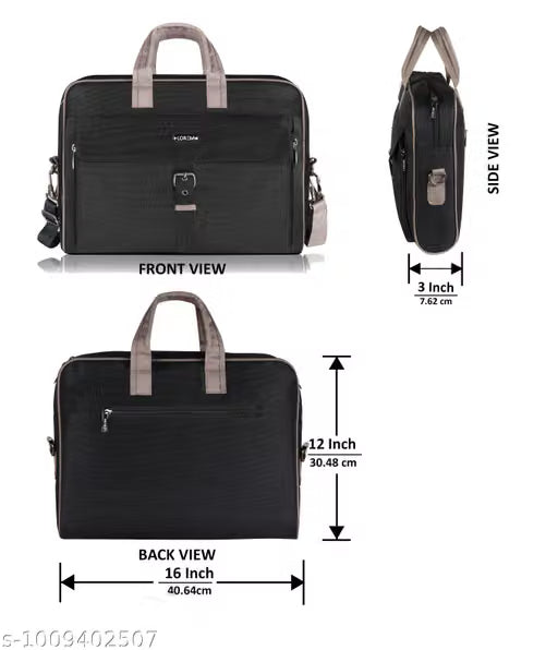 Black Color Linen fabric 10L Messenger Bag For Men