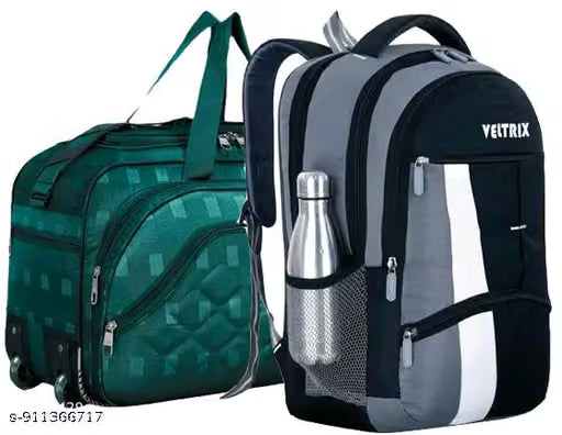 Stylish 2 in 1 Backpack & Duffle Bag Combo Set for Men & Women
