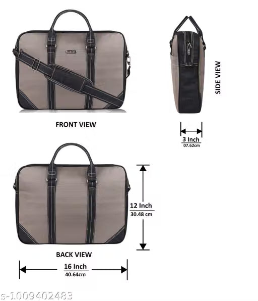 Grey Color PVC Coated Fabric 10L Messenger Bag For Men & Women