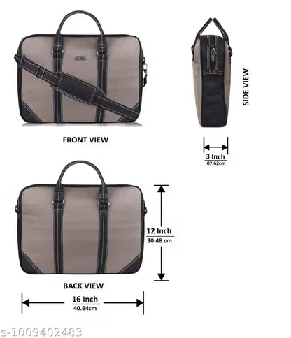 Grey Color PVC Coated Fabric 10L Messenger Bag For Men & Women