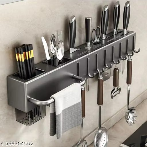 Multifunctional Wall-Mounted Kitchen Organizer Rack