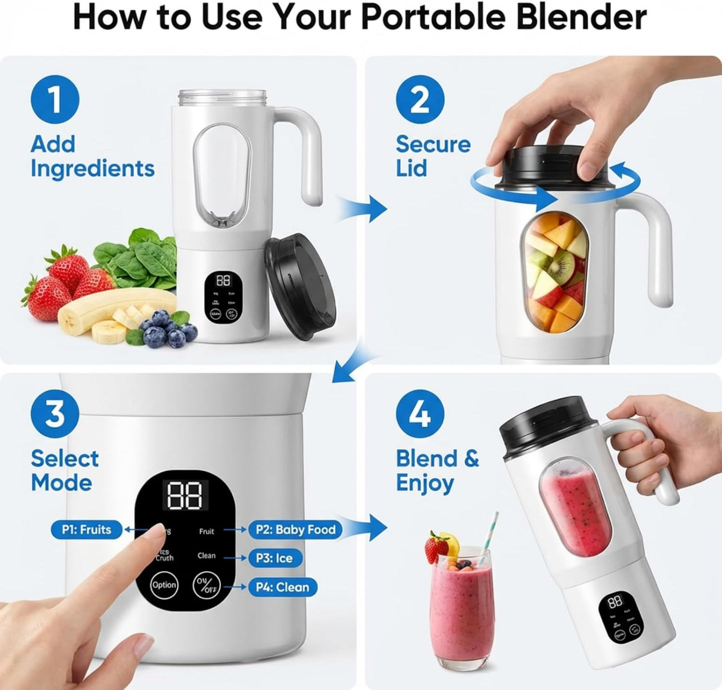 Portable Juicer Blender With Cup